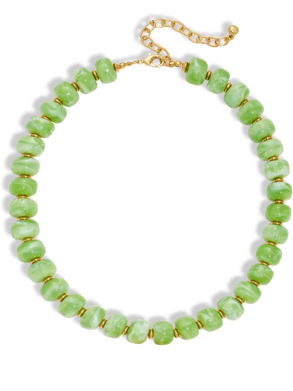 New! Light Green Bead Choker Necklace